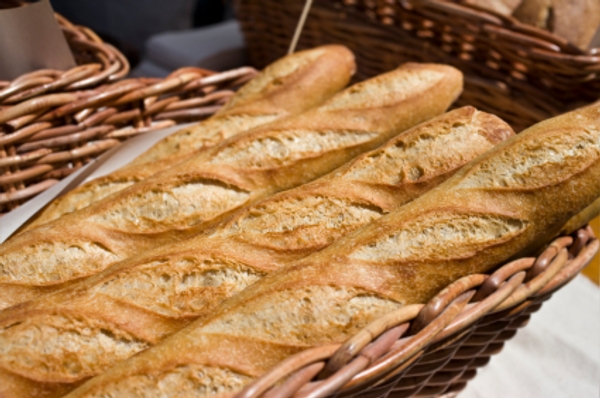 a bundle of baguettes made from grass seeds- wheat